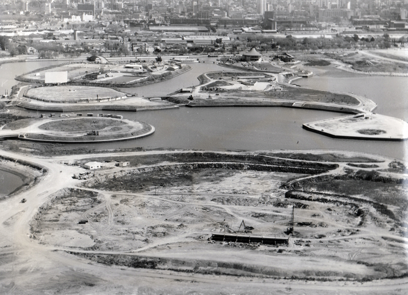 La visión de la Ciudad Deportiva desde la isla del Estadio