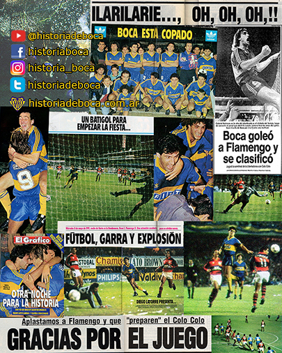 Boca goleó 3-0 a Flamengo