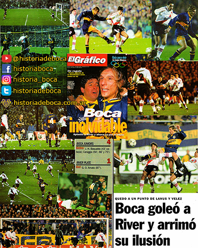 Boca goleó 4-1 a River