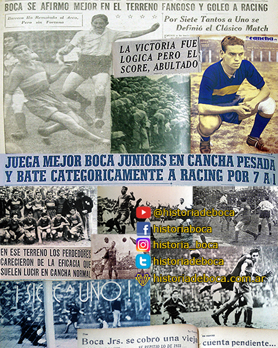 Boca goleó 7-1 a Racing