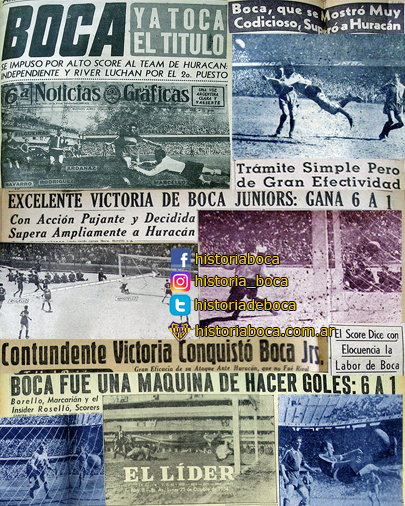 Boca vapuleó a Huracán 6 a 1