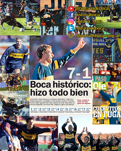 Boca goleó 7-1 a San Lorenzo