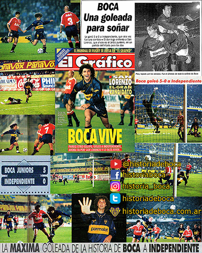 Boca goleó a Independiente 5-0