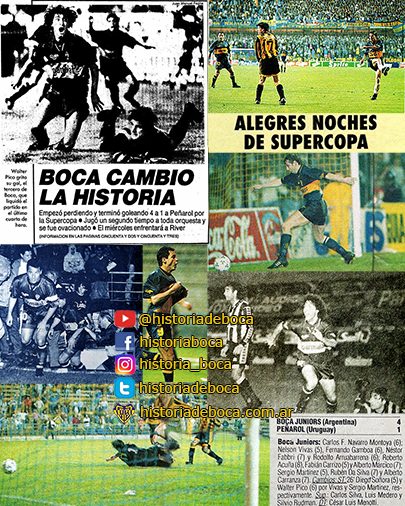Boca goleó 4-1 a Peñarol
