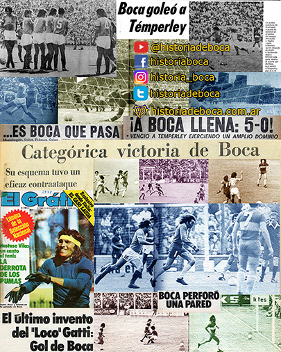 Boca goleó 5-0 a Temperley
